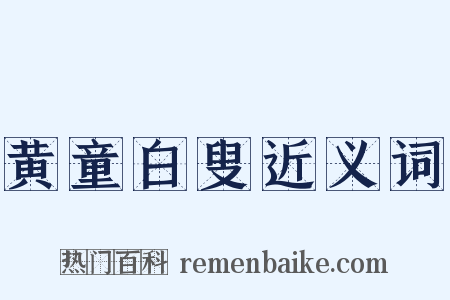 黄童白叟近义词是什么意思的图片